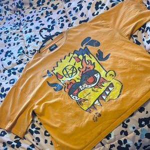 Urban Outfitters Orange Graphic T-Shirt